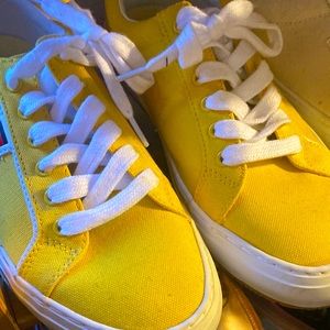 Yellow gym shoes
